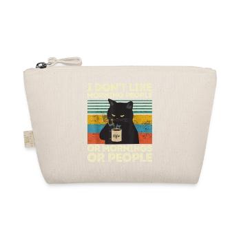 Vintage Cat Morning People Retro - Bio-Täschchen - Natur - Vorne