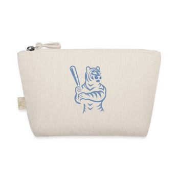 Minimalistische Tiger Baseballspieler Silhouette - Bio-Täschchen - Natur - Vorne