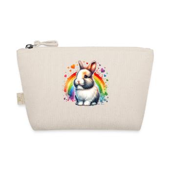Dwarf Rabbit Motif - Organic Pouch - nature - Front
