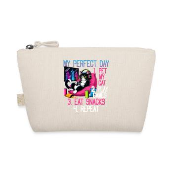 Gamer Gaming Cat Video Game - Organic Pouch - nature - Front