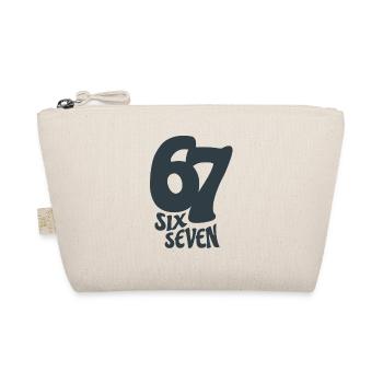 six seven | Zahlenduo 6 und 7 | Fröhliche Ziffern - Bio-Täschchen - Natur - Vorne