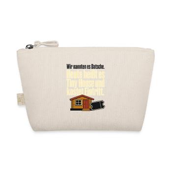 DDR Nostalgie Datsche Tiny House Spruch Ostalgie H - Organic Pouch - nature - Front