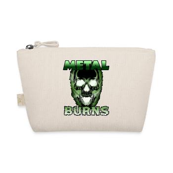 Toxisch Grüner Schädel Metal Burns - Bio-Täschchen - Natur - Vorne