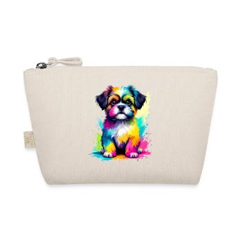 Colorful Shih Tzu Puppy Color Explosion - Organic Pouch - nature - Front