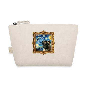 Pug Starry Night - Organic Pouch - nature - Front