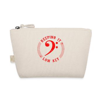 Bass Clef Red Keeping it Low Tone Musiker Geschenk - Bio-Täschchen - Natur - Vorne