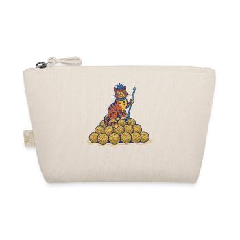 Crochet Cat Queen Funny Crochet Yarn Lovers Style - Organic Pouch - nature - Front