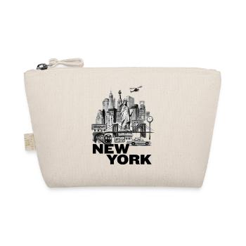 New York Vintage Cityscape Collage - Bio-Täschchen - Natur - Vorne