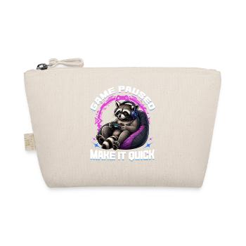Gamer Gaming Raccoon Video Game - Organic Pouch - nature - Front