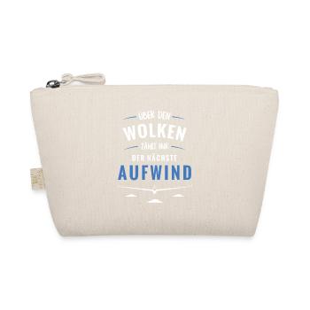 Über den Wolken zählt Aufwind - Bio-Täschchen - Natur - Vorne