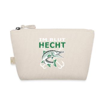 Hecht im Blut – Hechtangler Raubfisch Motiv - Bio-Täschchen - Natur - Vorne
