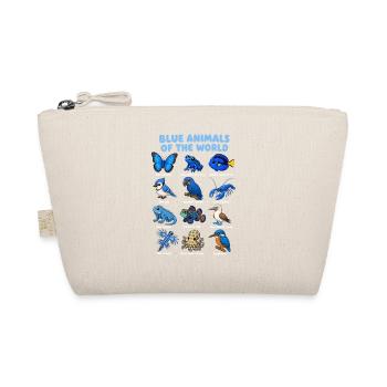 Blue Animals Of The World Animal Kingdom Chalkboard - Organic Pouch - nature - Front