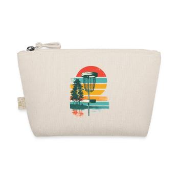 Retro Fairway Disc Golf Starter Set Geschenkidee - Bio-Täschchen - Natur - Vorne