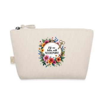 Life Are Better with Needlepoint - Bio-Täschchen - Natur - Vorne
