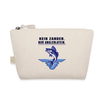Anglerlatein Spruch – Zander Angler Motiv - Bio-Täschchen - Natur - Vorne