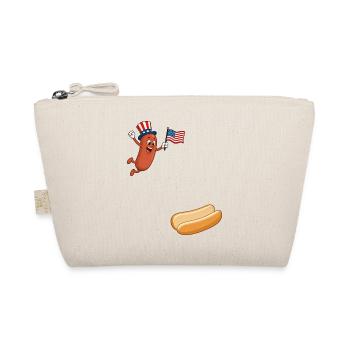 Hotdog jumps into the bun – Hotdog for the 4th of July - Organic Pouch - nature - Front