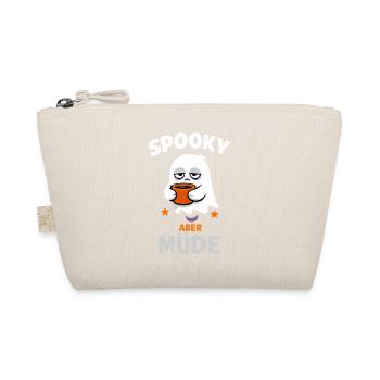 Spooky aber müde – Halloween-Geist mit Kaffee - Bio-Täschchen - Natur - Vorne