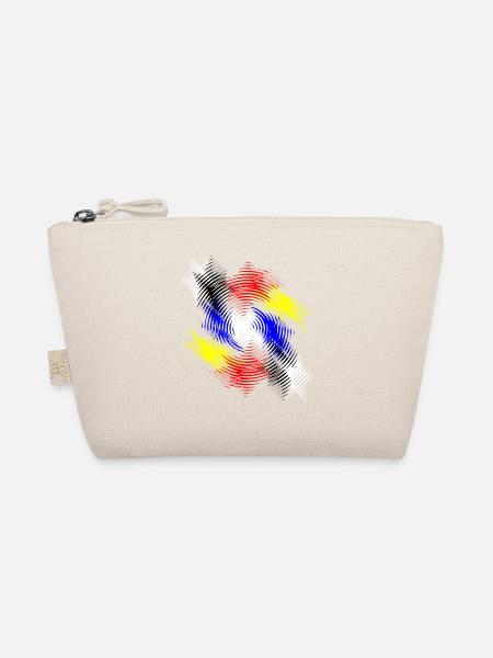Color Swirl Radial Pattern - Organic Pouch - nature