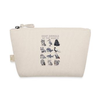 Gray Animals Of The World Wildlife Diagram Wolf Owl - Organic Pouch - nature - Front