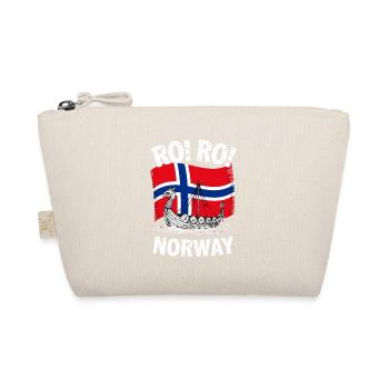  RO RO NORWAY Wikingerschiff Norwegen Flagge - Bio-Täschchen - Natur - Vorne