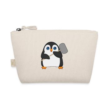 Pinguin Hammer - Bio-Täschchen - Natur - Vorne