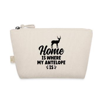 Antelope Silhouette Saying - Organic Pouch - nature - Front