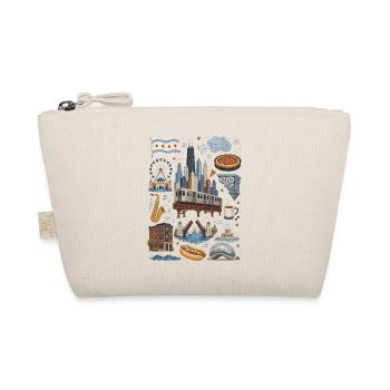 Chicago | Skyline, Jazz & City Feeling - Organic Pouch - nature - Front