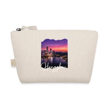 Hangzhou Evening Light Skyline Print - Organic Pouch - nature - Front