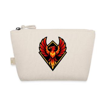 Fire Phoenix in Diamond Shield - Organic Pouch - nature - Front
