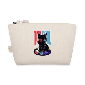 Too Cool For Your Drama – Cool Cat Katze Sonnenbri - Organic Pouch - nature - Front