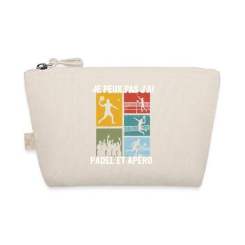 Je Peux Pas J'ai Padel et Apéro Humour - Trousse biologique - nature - Devant