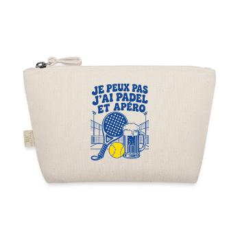 Je Peux Pas J'ai Padel et Apéro Humour - Trousse biologique - nature - Devant