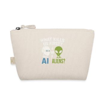 AI or Aliens – Which Will Catch Us First? - Organic Pouch - nature - Front