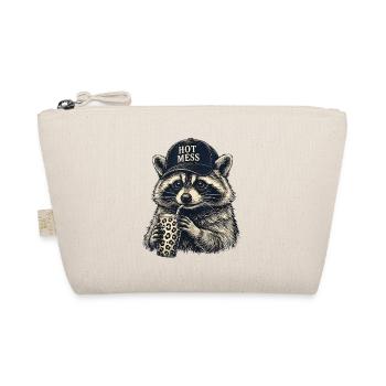 Hot Mess Raccoon Cap - Organic Pouch - nature - Front
