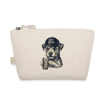 Hot Mess Dog with Leopard Coffee - Organic Pouch - nature - Front
