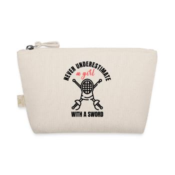 Fencing Girl Power - Organic Pouch - nature - Front