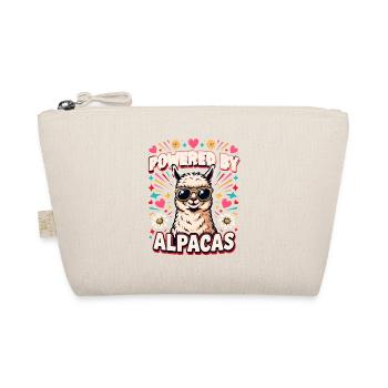 Powered By Alpacas Alpaca Fan Llama Lovers - Organic Pouch - nature - Front
