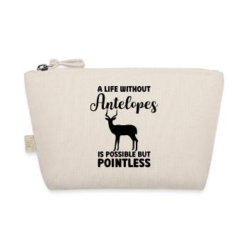 Antelope Humor Wildlife Safari - Organic Pouch - nature - Front
