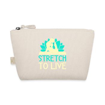 Yoga Stretch To Live Funny Yoga - Organic Pouch - nature - Front
