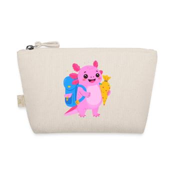 Axolotl for school enrollment – back to school school cone - Organic Pouch - nature - Front