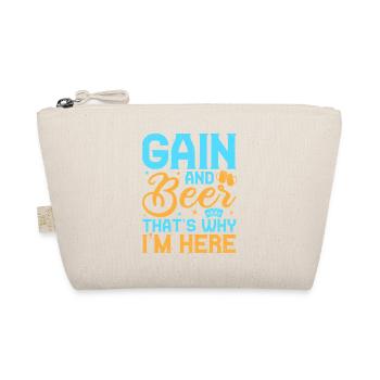 Gambling Fan Gain & Beer That's Why I'm Here - Organic Pouch - nature - Front