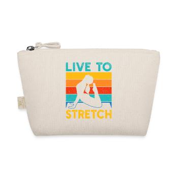 Yoga Live To Stretch Funny Yoga - Organic Pouch - nature - Front