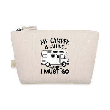 My Camper is calling and I must go funny Camping - Organic Pouch - nature - Front