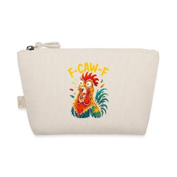 F Caw F Rooster Funny Bird Chicken - Organic Pouch - nature - Front