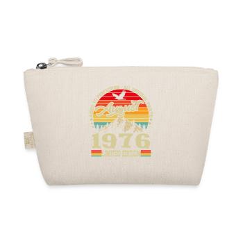 August 1976 Vintage Retro Birthday Gift - Organic Pouch - nature - Front