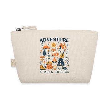Adventure Starts Outside Borderless Camping Hiking - Organic Pouch - nature - Front