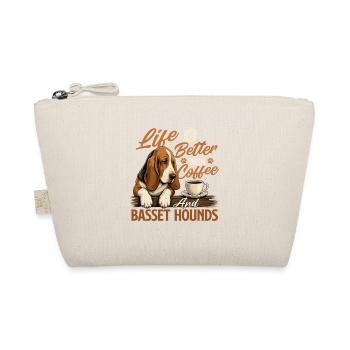 Coffee And Basset Hounds - Dog Mom Coffee Lover - Organic Pouch - nature - Front