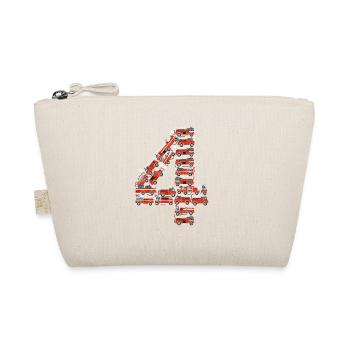 Fire trucks form the number four - Organic Pouch - nature - Front