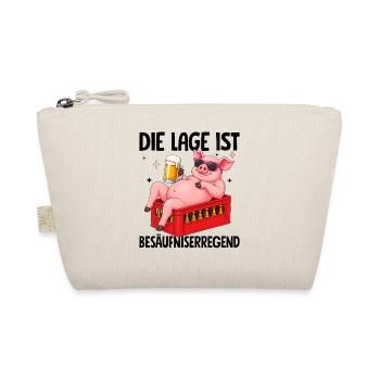 Die Lage Ist Besäufniserregend Schwein Bier - Bio-Täschchen - Natur - Vorne