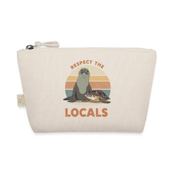 Respect The Locals Seal & Turtle - Organic Pouch - nature - Front